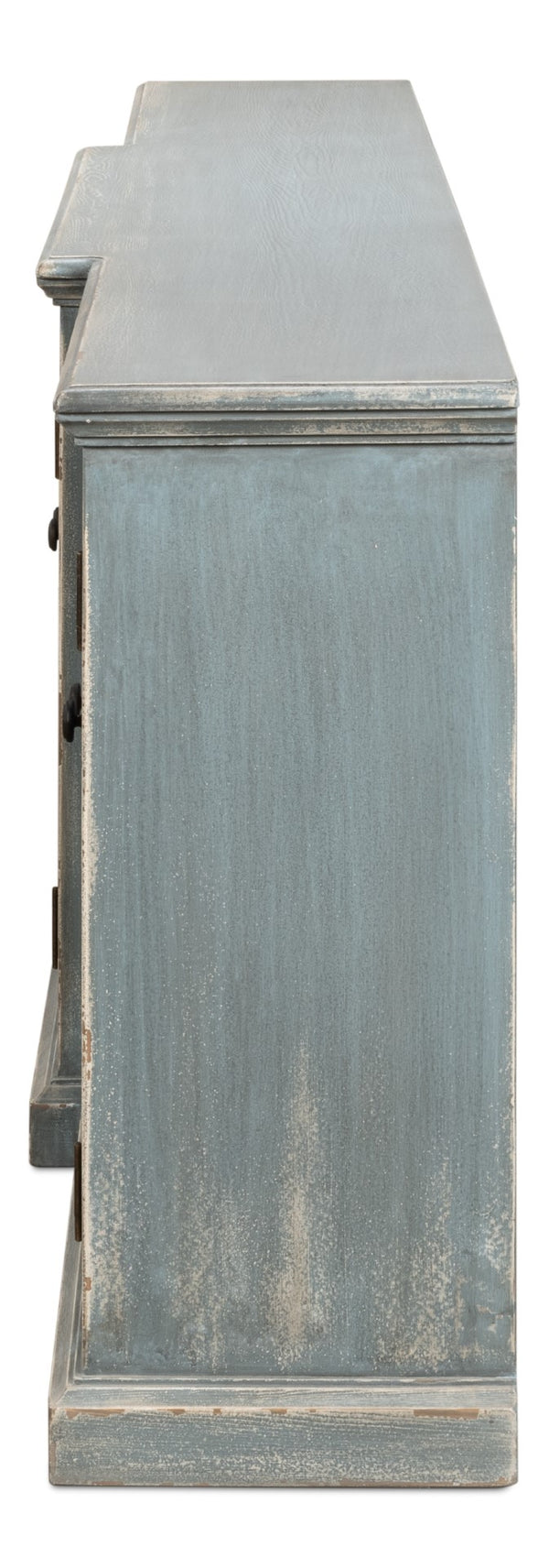 Sarreid San Marco Bungalow Credenza - Stunning Blue/Grey Finish In Durable Russian Pine For Stylish Storage Blue  53311