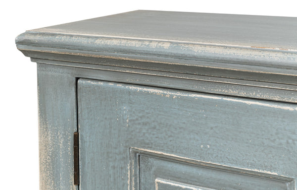 Sarreid San Marco Bungalow Credenza - Stunning Blue/Grey Finish In Durable Russian Pine For Stylish Storage Blue  53311
