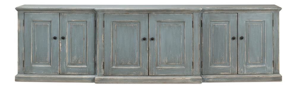 Sarreid San Marco Bungalow Credenza - Stunning Blue/Grey Finish In Durable Russian Pine For Stylish Storage Blue  53311