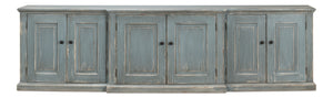 Sarreid San Marco Bungalow Credenza - Stunning Blue/Grey Finish In Durable Russian Pine For Stylish Storage Blue  53311