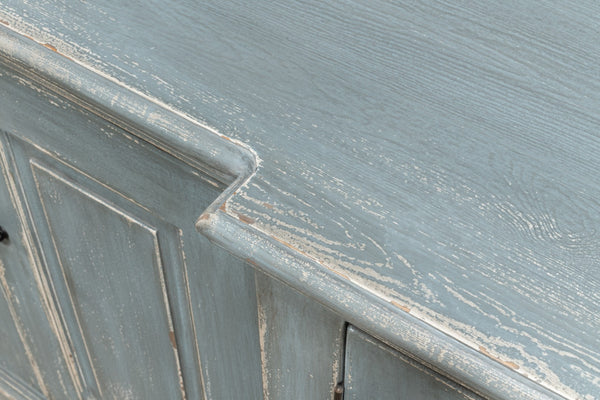 Sarreid San Marco Bungalow Credenza - Stunning Blue/Grey Finish In Durable Russian Pine For Stylish Storage Blue  53311