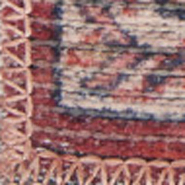 HomeRoots 9' Blue and Red Floral Area Rug - Power Loomed, Washable Design for Timeless Charm and Easy Care 9' X 12' 533125