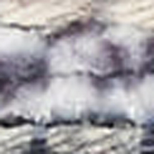 HomeRoots 9' X 12' Floral Power Loom Distressed Washable Area Rug for Timeless Elegance in Any Room Blue, Ivory 533133