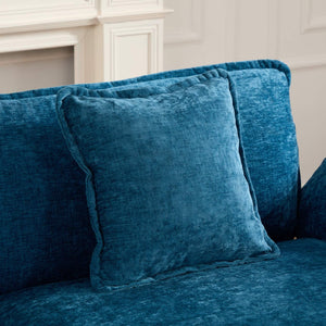 English Elm Wider Armrest Loveseat - Modern Modular Couch In Blue Chenille, Comfy Double-Layer Cushion, Ergonomic Design W1143S00037-GIGA