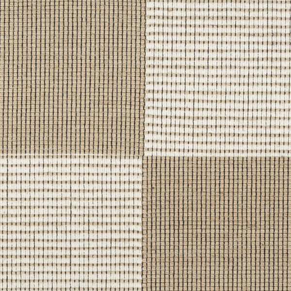 HomeRoots 8' Natural and Ivory Geometric Area Rug - Power Loomed, Washable, Non-Skid for Modern Elegance 8' X 10' 533151