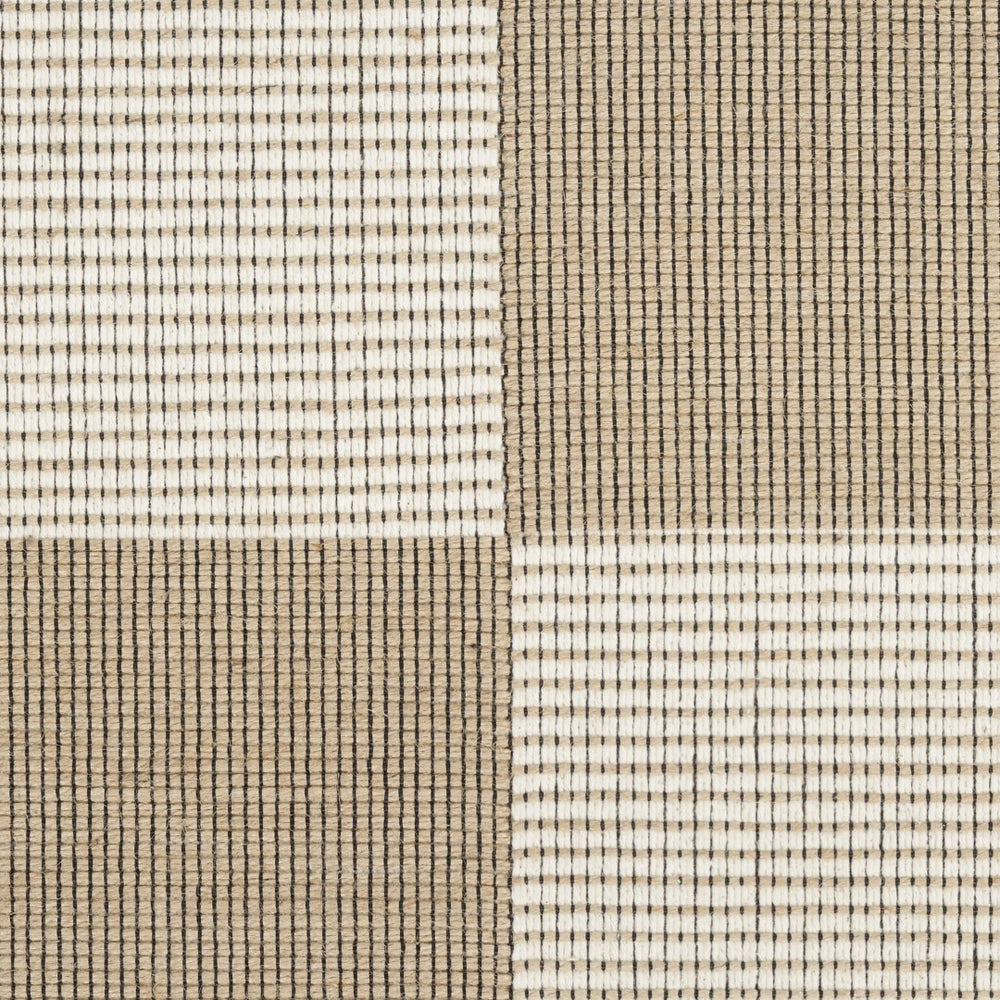HomeRoots 8' Natural and Ivory Geometric Area Rug - Power Loomed, Washable, Non-Skid for Modern Elegance 8' X 10' 533151