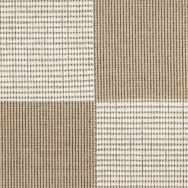 HomeRoots 8' Natural and Ivory Geometric Area Rug - Power Loomed, Washable, Non-Skid for Modern Elegance 8' X 10' 533151