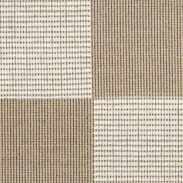Homeroots 8' X 10' Natural And Ivory Geometric Power Loom Washable Non Skid Area Rug  Cotton Blend 533151