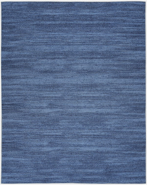 Homeroots 5' X 7' Blue And Gray Abstract Power Loom Washable Non Skid Area Rug  Cotton Blend 533164