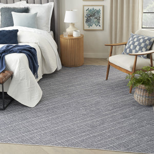 Homeroots 5' X 7' Gray And Ivory Abstract Power Loom Washable Non Skid Area Rug  Cotton Blend 533167