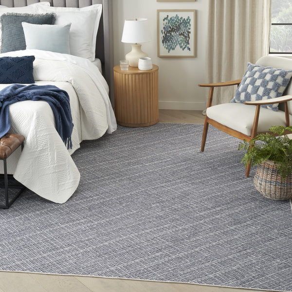 Homeroots 5' X 7' Gray And Ivory Abstract Power Loom Washable Non Skid Area Rug  Cotton Blend 533167