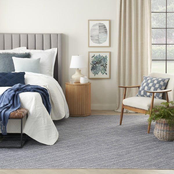 Homeroots 5' X 7' Gray And Ivory Abstract Power Loom Washable Non Skid Area Rug  Cotton Blend 533167