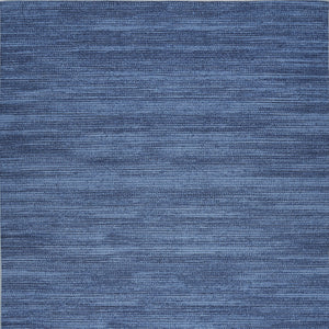 Homeroots 6' X 9' Blue Abstract Power Loom Washable Non Skid Area Rug  Cotton Blend 533169