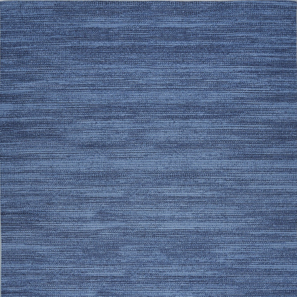 Homeroots 6' X 9' Blue Abstract Power Loom Washable Non Skid Area Rug  Cotton Blend 533169