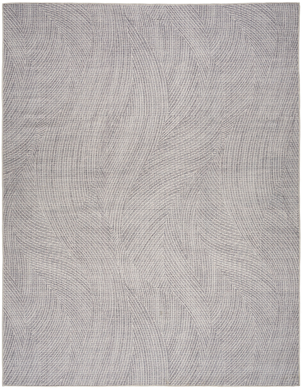 Homeroots 6' X 9' Gray And Ivory Abstract Power Loom Washable Non Skid Area Rug  Cotton Blend 533170