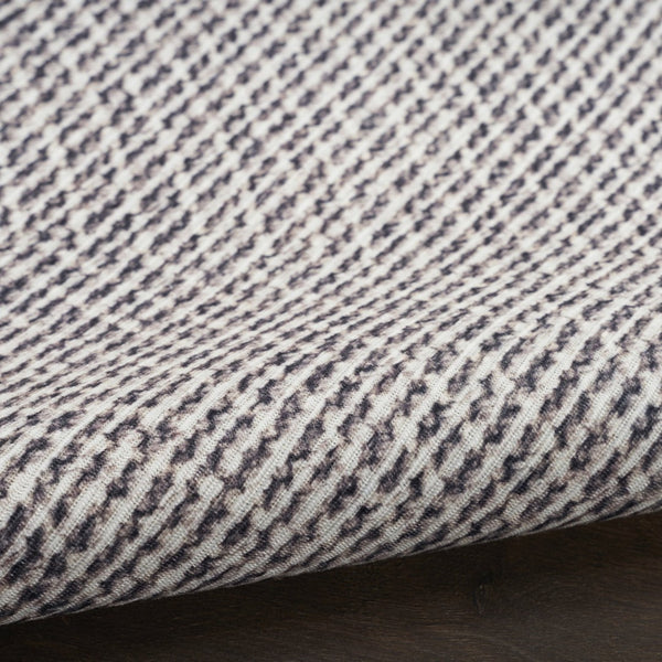 HomeRoots 6' Gray and Ivory Abstract Area Rug - Power Loomed, Non-Skid, Machine Washable for Easy Care 6' X 9' 533170