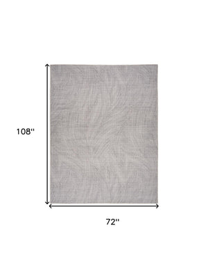 Homeroots 6' X 9' Gray And Ivory Abstract Power Loom Washable Non Skid Area Rug  Cotton Blend 533170