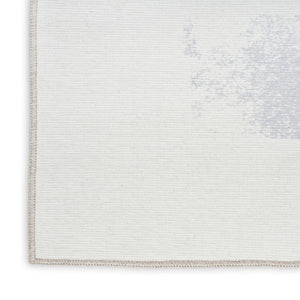HomeRoots 8' Ivory and Blue Abstract Area Rug - Stylish, Washable, Non-Skid Design for Modern Living Spaces 8' X 10' 533183