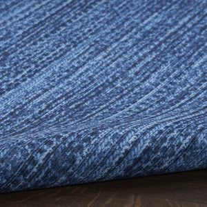 HomeRoots 6' Modern Blue Abstract Area Rug - Power Loomed, Washable, Non-Skid Design for Any Space 9' X 12' 533184
