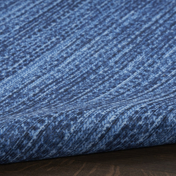 HomeRoots 6' Modern Blue Abstract Area Rug - Power Loomed, Washable, Non-Skid Design for Any Space 9' X 12' 533184
