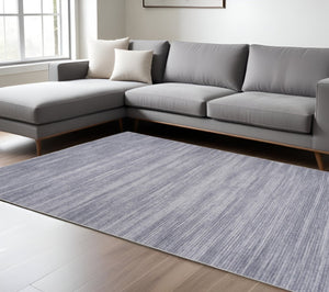 HomeRoots 9' Gray Distressed Washable Area Rug - Modern Low-Pile Design for Effortless Style in Any Space 533186