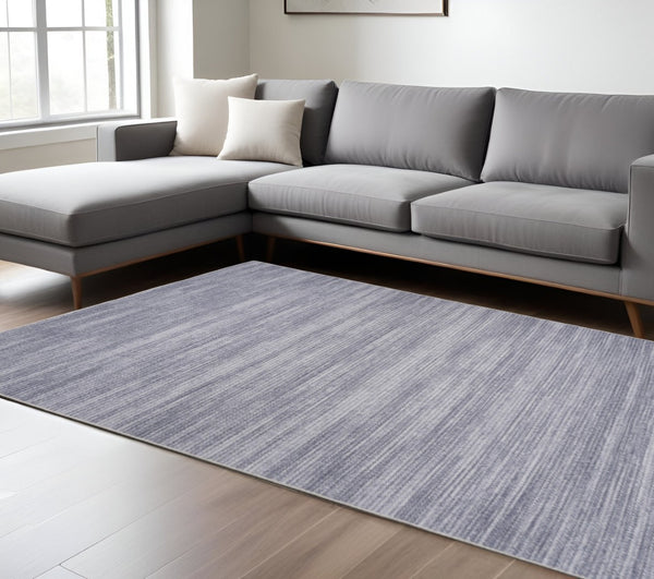 HomeRoots 9' Gray Distressed Washable Area Rug - Modern Low-Pile Design for Effortless Style in Any Space 533186