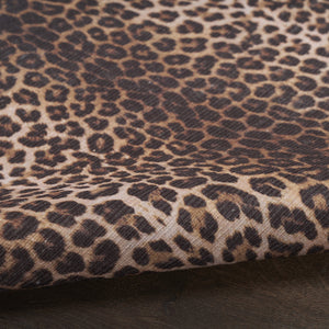 Homeroots 5' X 7' Brown And Ivory Leopard Print Power Loom Washable Non Skid Area Rug  Cotton Blend 533190