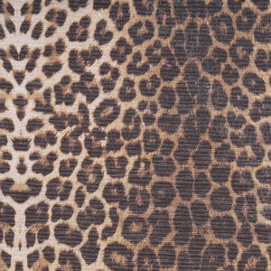 Homeroots 6' X 9' Brown And Ivory Leopard Print Power Loom Washable Non Skid Area Rug  Cotton Blend 533191