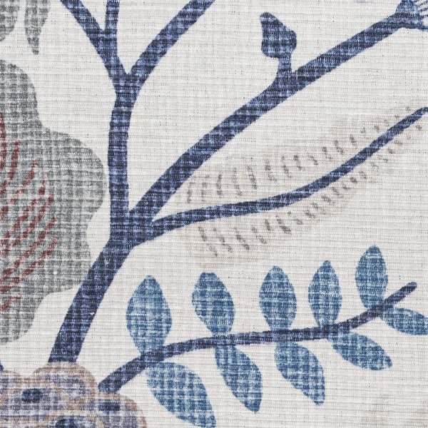 Homeroots 5' X 7' Ivory Green And Red Floral Power Loom Washable Non Skid Area Rug  Cotton Blend 533207