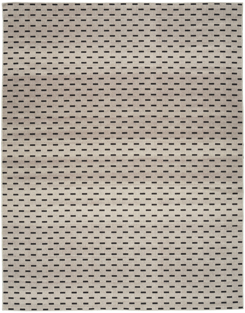 Homeroots 5' X 7' Ivory And Brown Geometric Power Loom Washable Non Skid Area Rug  Cotton Blend 533248