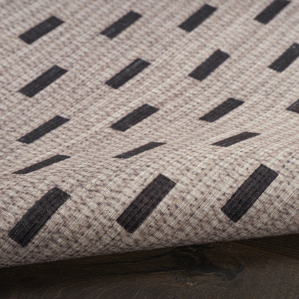 Homeroots 6' X 9' Ivory And Brown Geometric Power Loom Washable Non Skid Area Rug  Cotton Blend 533251