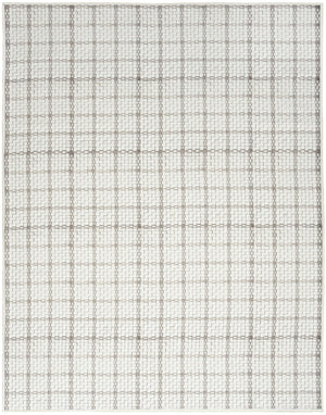 HomeRoots 8' Elegant Ivory and Gray Geometric Area Rug - Washable, Non-Skid, Modern Design for Any Room 8' X 10' 533255
