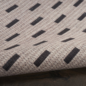 Homeroots 8' X 10' Black And Ivory Abstract Power Loom Washable Non Skid Area Rug  Cotton Blend 533257