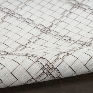 HomeRoots 9' Gray and Ivory Geometric Area Rug - Durable, Washable, Non-Skid Design for Modern Spaces 9' X 12' 533258