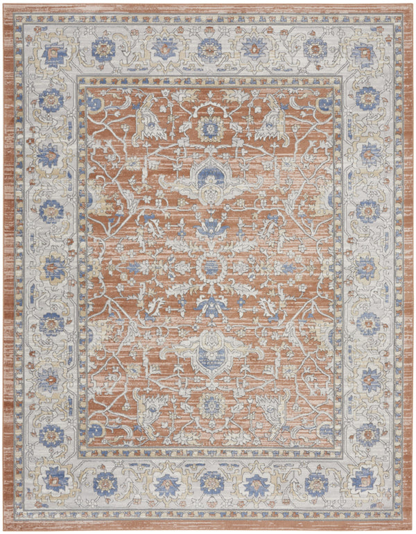 Homeroots 9' X 12' Gray And Red Oriental Power Loom Area Rug  Polypropylene,Polyester 533275