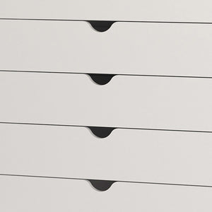 Homeroots 36" Elegant Five Drawer Dresser - Enhance Your Space With Stylish Storage & Timeless Design White Manufactured Wood 533281