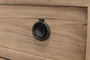 Sarreid Barbera Flaky Pine Finish Dresser - Rustic Charm With Cast Iron Accents For Timeless Elegance Tan  53329