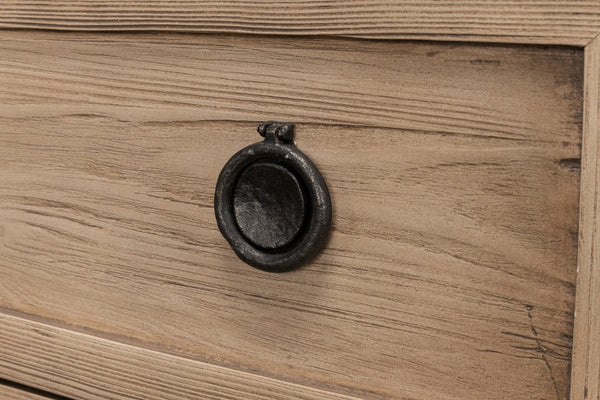 Sarreid Barbera Flaky Pine Finish Dresser - Rustic Charm With Cast Iron Accents For Timeless Elegance Tan  53329