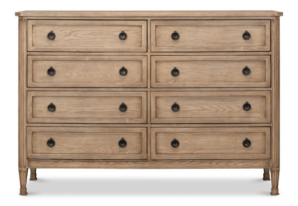 Sarreid Barbera Flaky Pine Finish Dresser - Rustic Charm With Cast Iron Accents For Timeless Elegance Tan  53329