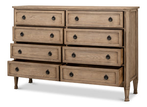 Sarreid Barbera Flaky Pine Finish Dresser - Rustic Charm With Cast Iron Accents For Timeless Elegance Tan  53329