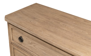 Sarreid Barbera Flaky Pine Finish Dresser - Rustic Charm With Cast Iron Accents For Timeless Elegance Tan  53329