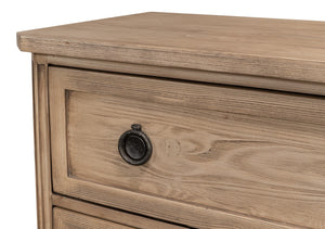 Sarreid Barbera Flaky Pine Finish Dresser - Rustic Charm With Cast Iron Accents For Timeless Elegance Tan  53329