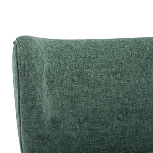 English Elm Christopher Knight Home® - Bella Plush Upholstered Armless Accent Chair with Curved Boucle Design, Birch Wood Legs, Cozy Support Green 31 L x 27 W x 19 H N776P246078G