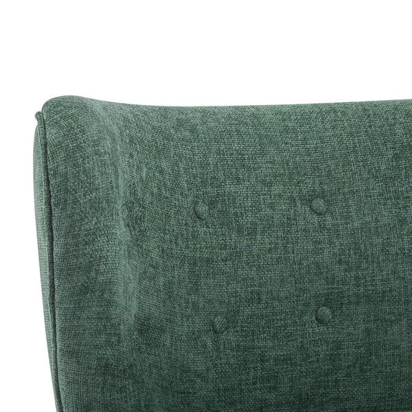 English Elm Christopher Knight Home® - Bella Plush Upholstered Armless Accent Chair with Curved Boucle Design, Birch Wood Legs, Cozy Support Green 31 L x 27 W x 19 H N776P246078G