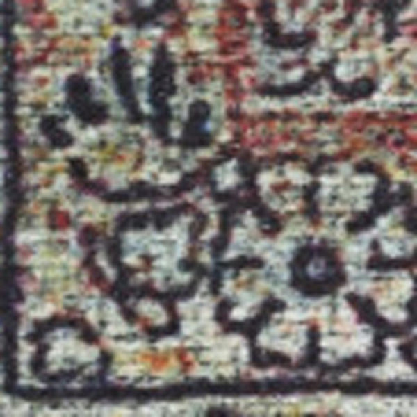 HomeRoots 5' Blue and Brown Oriental Area Rug – Durable Power Loomed Design with Vintage Distressed Finish 5' X 8' 533305