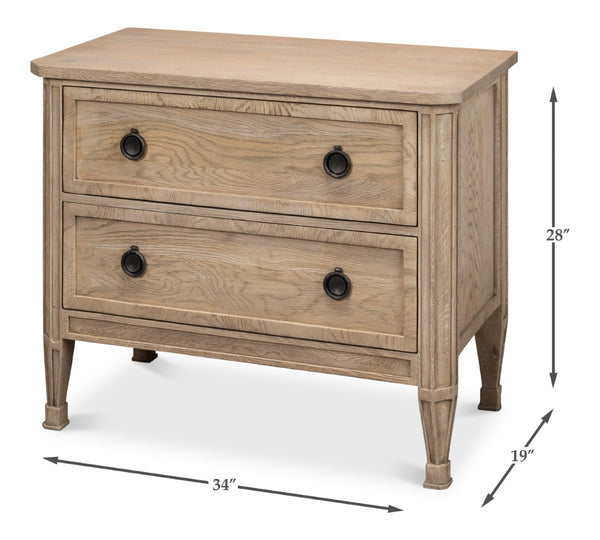 Sarreid Gordon Flaky Pine Finish Chest - Elegant Oak Storage Solution For Stylish Home Organization Tan  53332