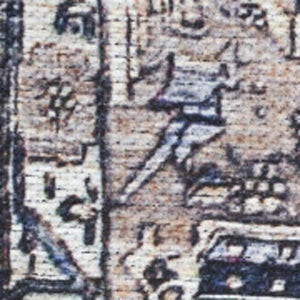 HomeRoots 5' Ivory and Blue Oriental Area Rug - Power Loomed, Distressed, Washable, Non-Skid for Easy Care 8' X 10' 533330