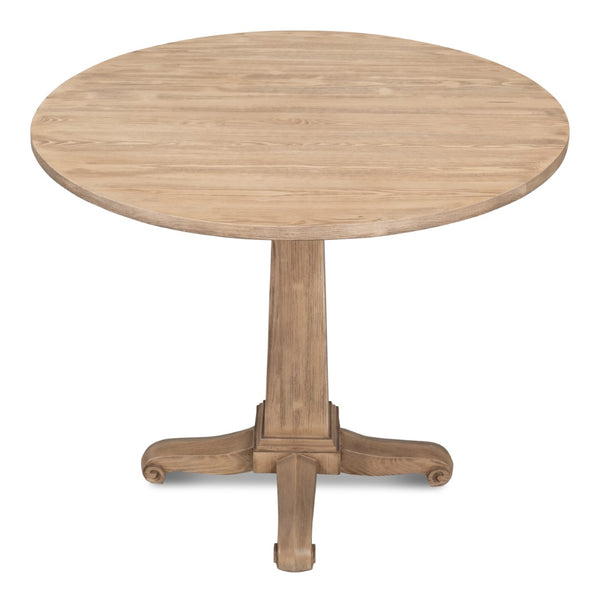 Sarreid Perry Flaky Pine Finish Bistro Table - Elegant Rustic Charm For Your Dining Space And Gatherings Brown  53334