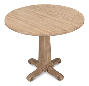Sarreid Perry Flaky Pine Finish Bistro Table - Elegant Rustic Charm For Your Dining Space And Gatherings Brown  53334