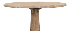 Sarreid Perry Flaky Pine Finish Bistro Table - Elegant Rustic Charm For Your Dining Space And Gatherings Brown  53334